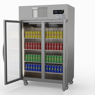 Double Door Upright Display Fridge - Thermaster SUCG1000