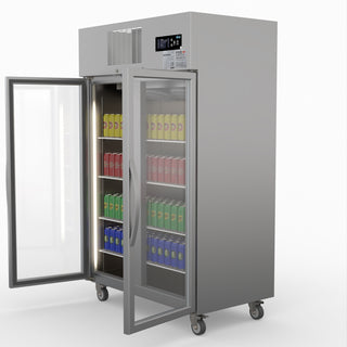 Double Door Upright Display Fridge - Thermaster SUCG1000