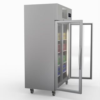 Double Door Upright Display Fridge - Thermaster SUCG1000