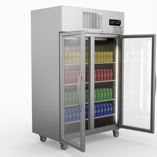 Double Door Upright Display Fridge - Thermaster SUCG1000