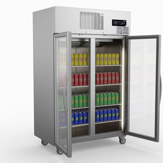 Double Door Upright Display Fridge - Thermaster SUCG1000