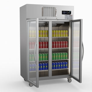 Double Door Upright Display Fridge - Thermaster SUCG1000