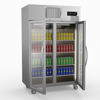 Double Door Upright Display Fridge - Thermaster SUCG1000