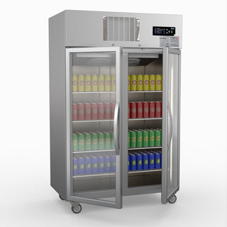 Double Door Upright Display Fridge - Thermaster SUCG1000