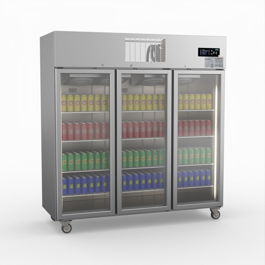 Three Door Upright Display Fridge - Thermaster SUCG1500