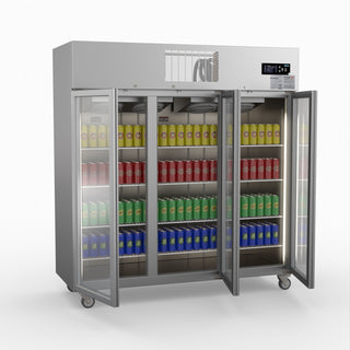 Three Door Upright Display Fridge - Thermaster SUCG1500