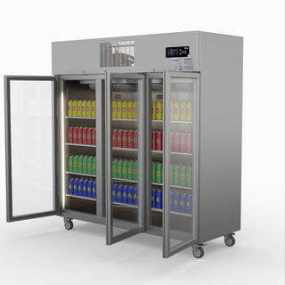 Three Door Upright Display Fridge - Thermaster SUCG1500