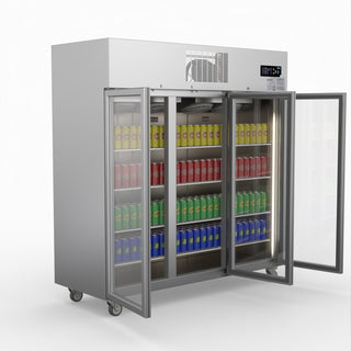 Three Door Upright Display Fridge - Thermaster SUCG1500