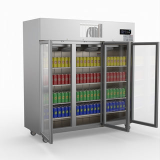 Three Door Upright Display Fridge - Thermaster SUCG1500