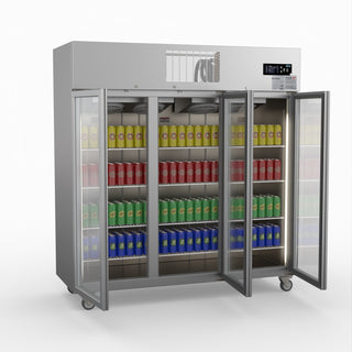 Three Door Upright Display Fridge - Thermaster SUCG1500