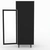 Single Glass Door Upright Fridge Black Stainless Steel - Thermaster SUCG500B