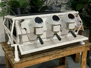 San Remo Cafe Racer - 3 Group Commercial Espresso Machine Naked White - Brand New