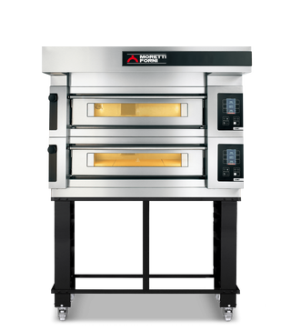 Moretti Forni serieS Double Deck Bakery Oven on Stand - 4 x 60x40cm Tray - COMP S100E/2A/S