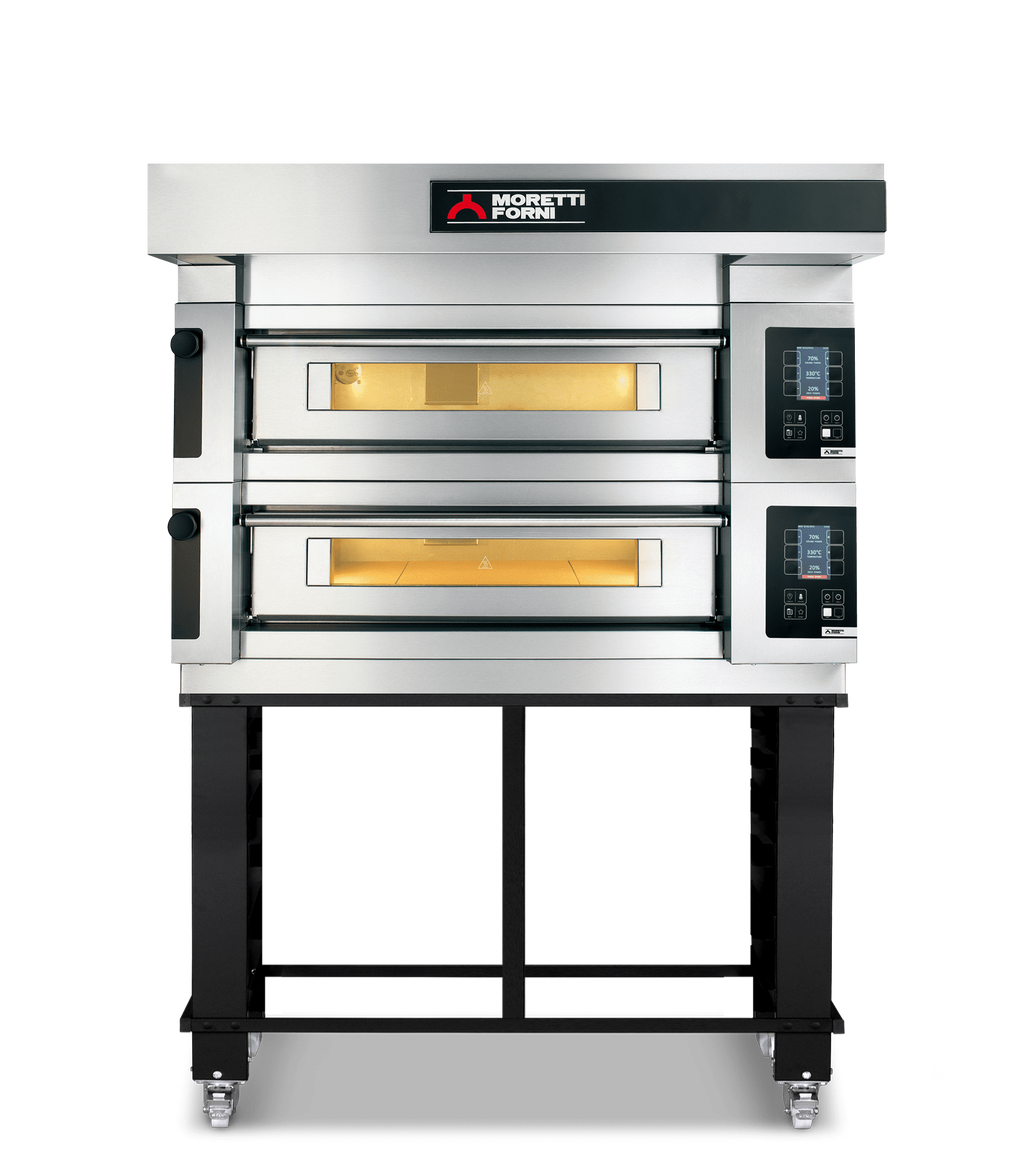 Moretti Forni serieS Double Deck Bakery Oven on Stand - 6 x 60x40cm Tray