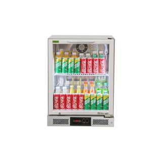 Turbo Air 1 Swing Glass Door Back Bar Fridge - Stainless Steel