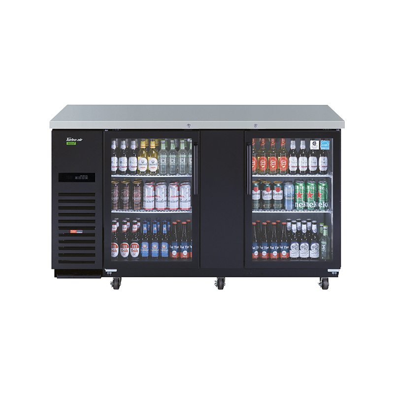 Turbo Air Glass 2 Door Back Bar Fridge - TBB-3SGD