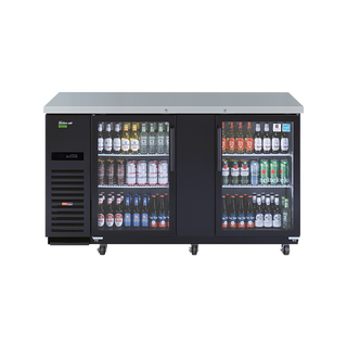 Turbo Air Glass 2 Door Back Bar Fridge - TBB-3SGD