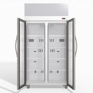 CLEARANCE - Skope TCE1000N 2 Glass Door Display or Storage Fridge with EZICORE 896L