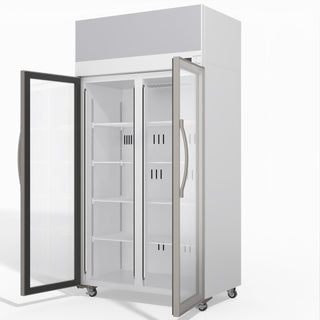 CLEARANCE - Skope TCE1000N 2 Glass Door Display or Storage Fridge with EZICORE 896L
