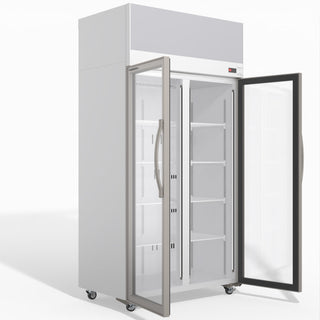 CLEARANCE - Skope TCE1000N 2 Glass Door Display or Storage Fridge with EZICORE 896L