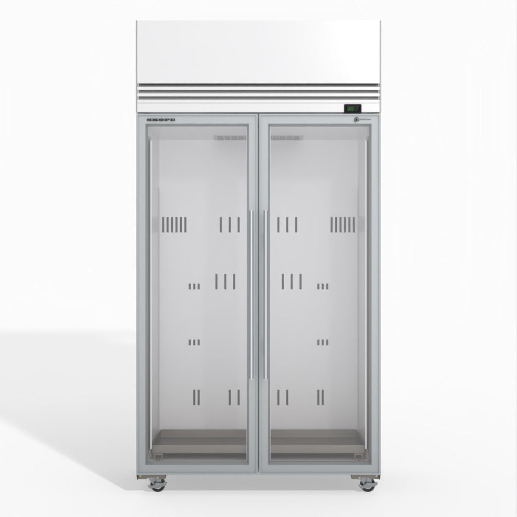 TMF1000N-A Ice 2 1 Glass Door Upright Display or Storage Freezer- Skope TMF1000N-Ice