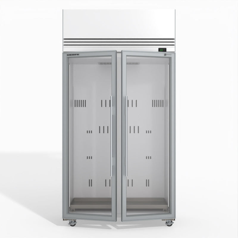 TMF1000N-A Ice 2 1 Glass Door Upright Display or Storage Freezer- Skope TMF1000N-Ice