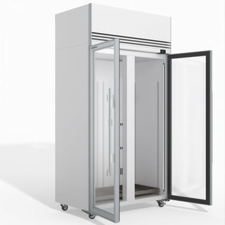 TMF1000N-A Ice 2 1 Glass Door Upright Display or Storage Freezer- Skope TMF1000N-Ice