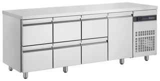 Inomak Under Bar Fridge 1 Door 6 Drawers - UBD6000