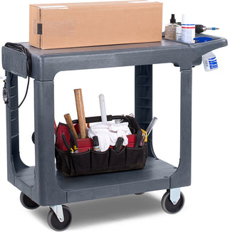 Carlisle Grey Flat Top Utility Cart 1026mm x 483mm x 830mm - UC194023