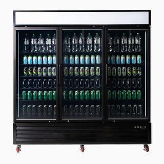 Bromic Upright Display Fridge 1980L - 3 Door - Flat Glass - Lightbox UC1980GDL-NR