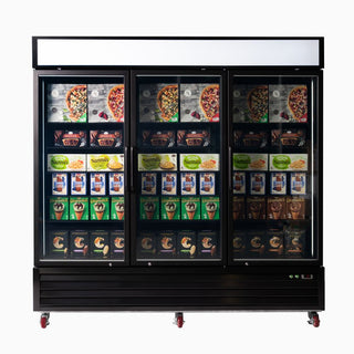 Bromic Upright Display Freezer 1980L - 3 Door - Flat Glass - Lightbox UF1980GDL-NR