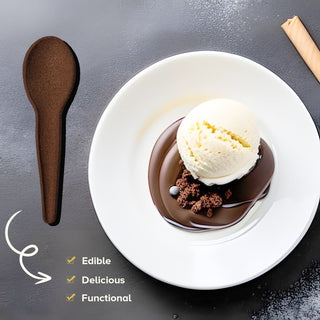 Edible Chocolate Spoon - Carton of 1000- Edible Cutlery Edible-Chocolate-Spoon-1000