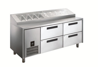 Glacian Pizza Prep With Doors - HPB1815DD