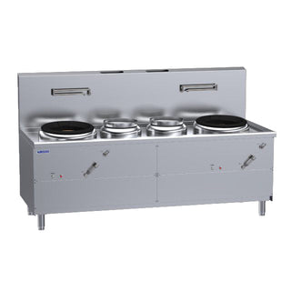 Luus 2 Air-Blast Burners & 2 Centre-Pots Fo San Wok WV-1A2P1A-NG - Natural Gas