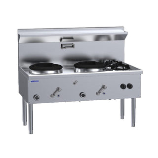 Luus Two Hole Two Burner Compact Waterless Wok WZ-2C2B-NG - Natural Gas