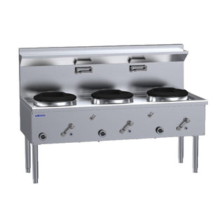 Luus Three Hole Compact Waterless Wok WZ-3C-NG - Natural Gas