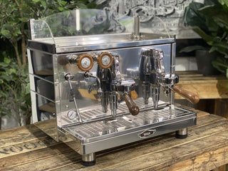 Wega Mini Nova Classic - 2 Group Stainless & Timber - Brand New