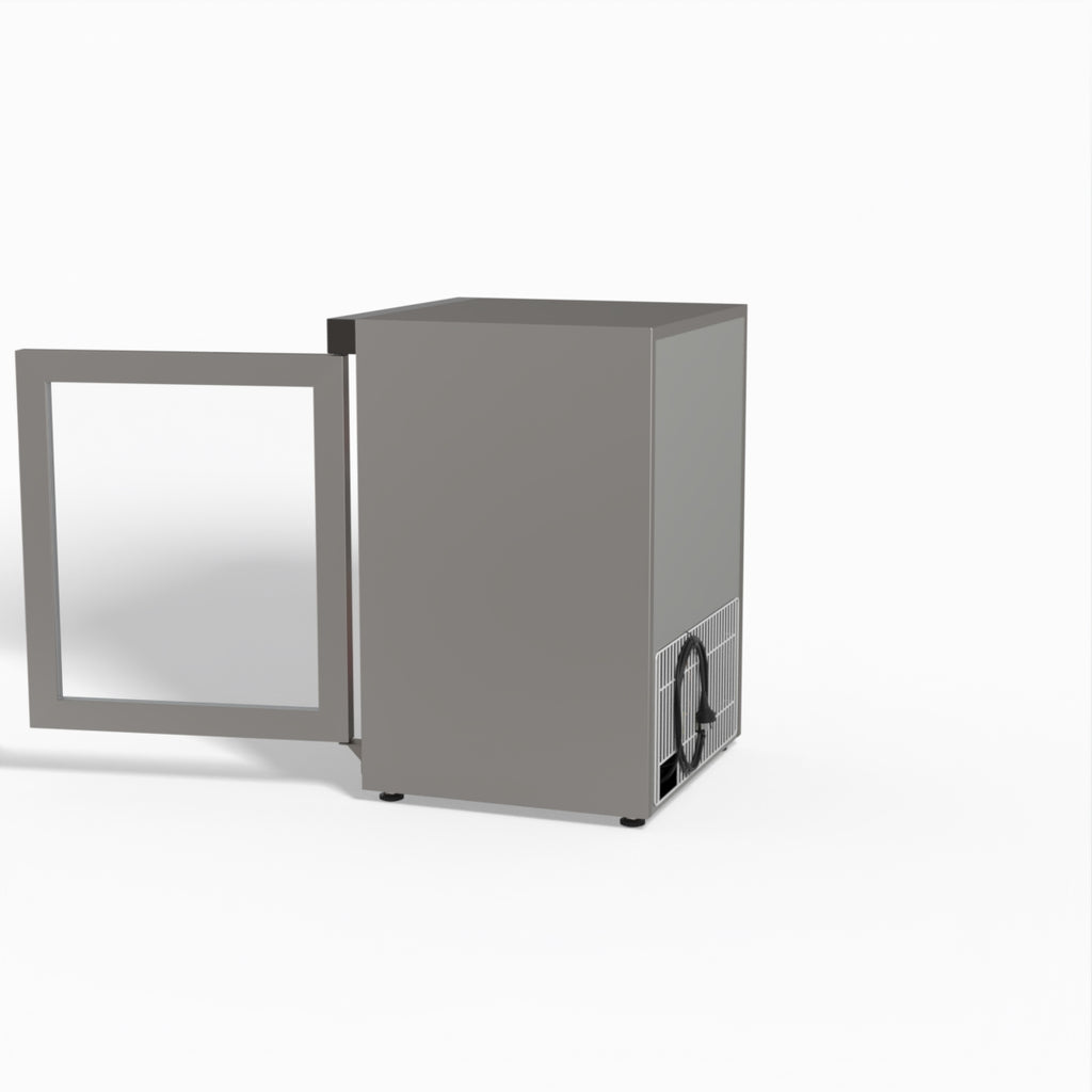 FED-X Thermaster Stainless Steel Upright Static Display Freezer XF200SG