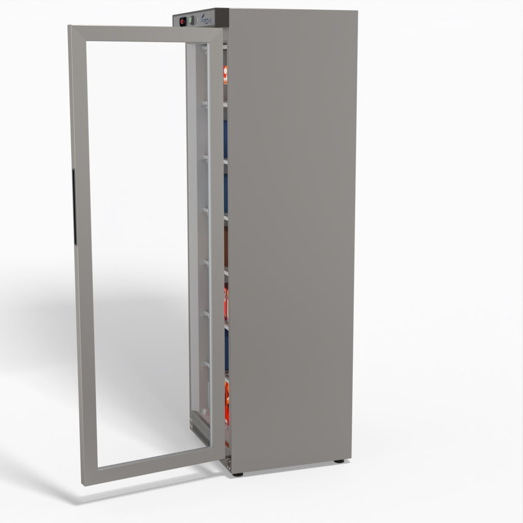 FED-X Thermaster Stainless Steel Upright Static Display Freezer XF400SG