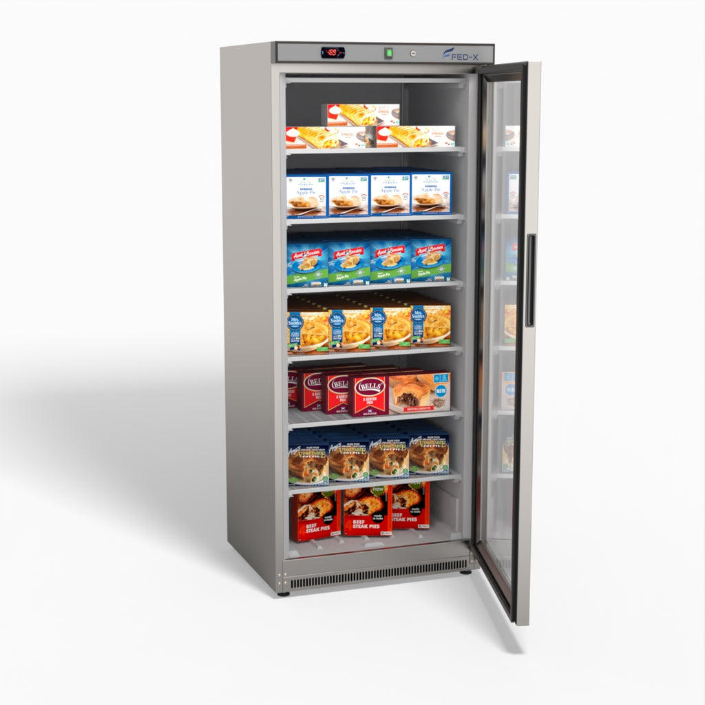 FED-X 555L Single Glass Door Freezer - XF600SG