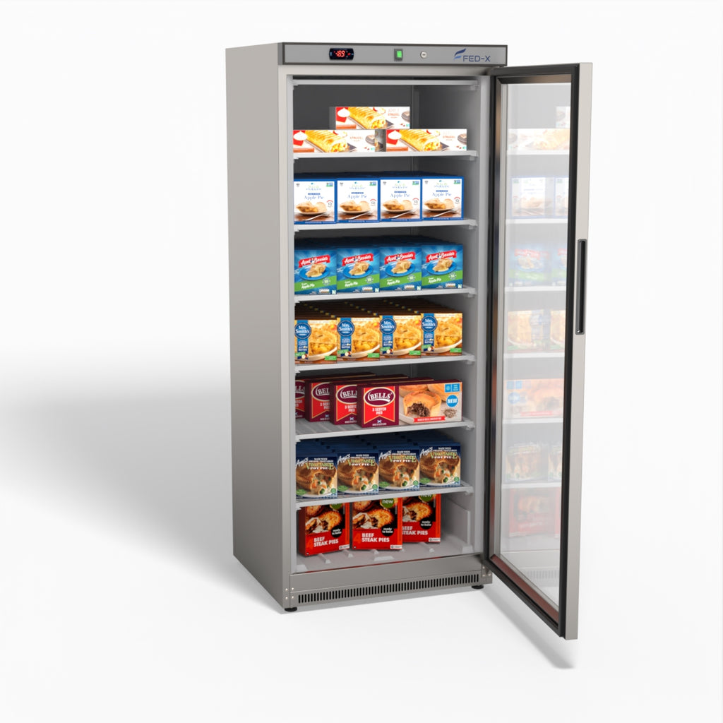 FED-X 555L Single Glass Door Freezer - XF600SG
