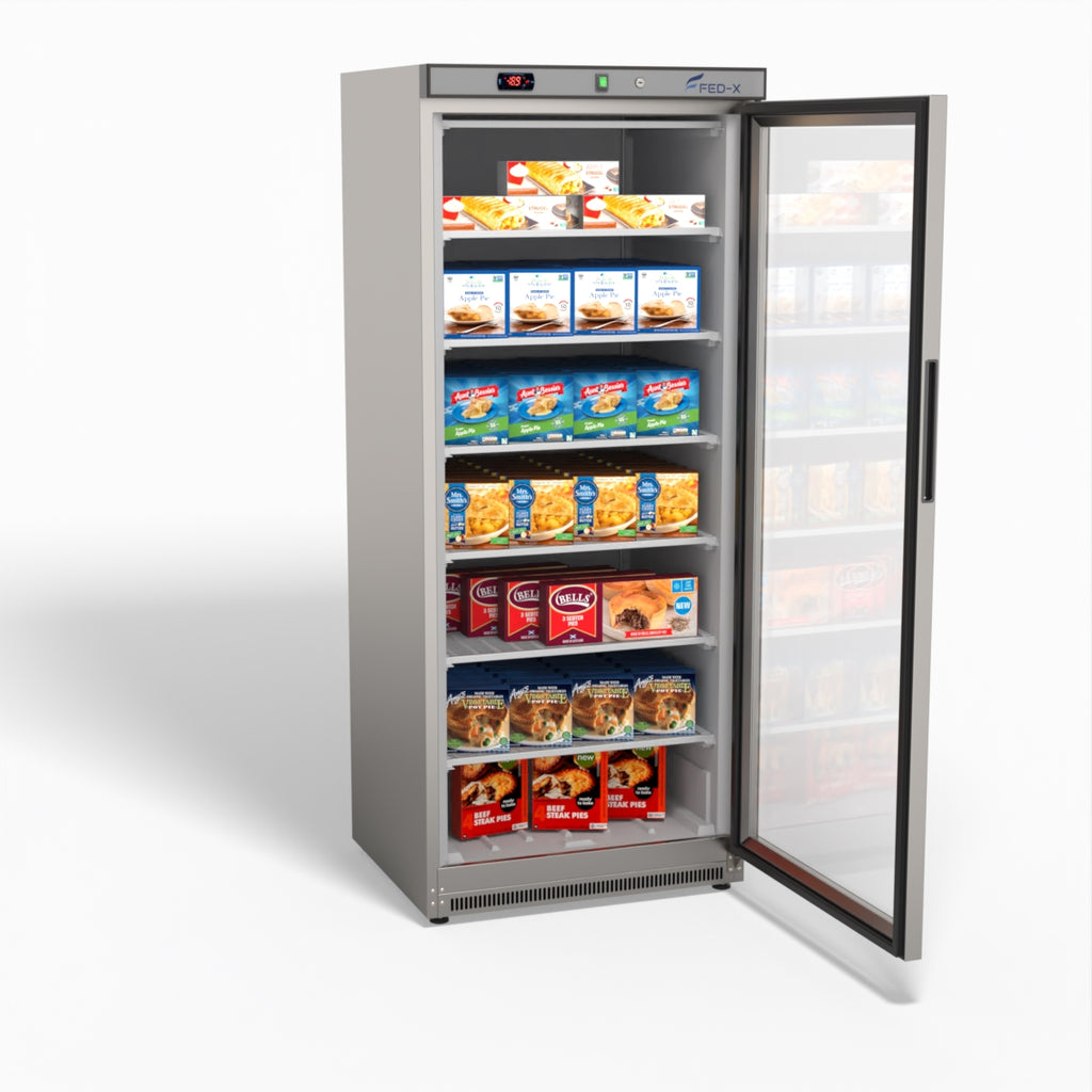 FED-X 555L Single Glass Door Freezer - XF600SG
