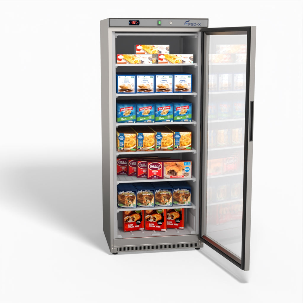 FED-X 555L Single Glass Door Freezer - XF600SG