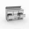 FED-X Six Drawer Salad Prep Fridge XGNS1300D-6D