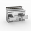 FED-X Six Drawer Salad Prep Fridge XGNS1300D-6D