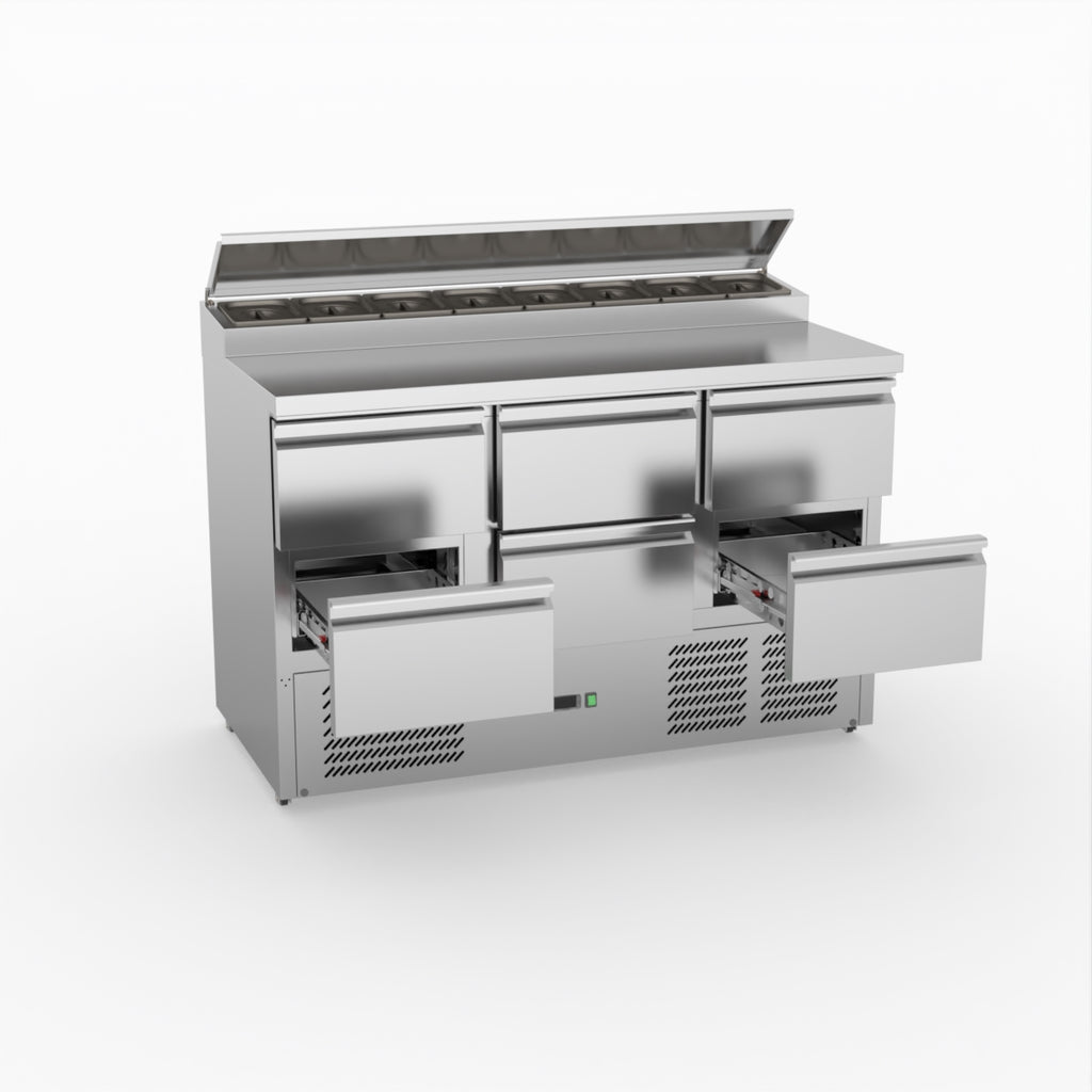 FED-X Six Drawer Salad Prep Fridge XGNS1300D-6D