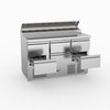 FED-X Six Drawer Salad Prep Fridge XGNS1300D-6D