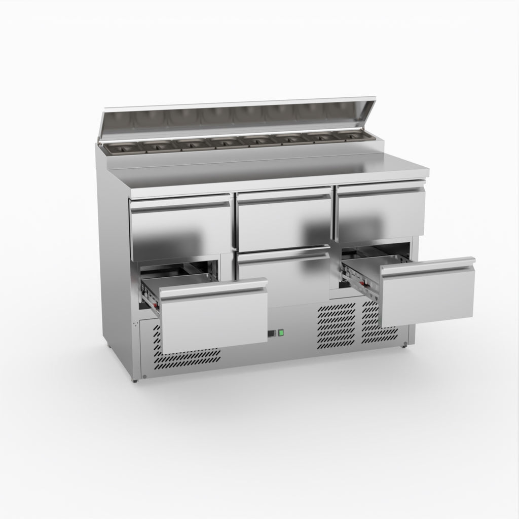 FED-X Six Drawer Salad Prep Fridge XGNS1300D-6D