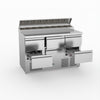 FED-X Six Drawer Salad Prep Fridge XGNS1300D-6D