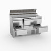 FED-X Six Drawer Salad Prep Fridge XGNS1300D-6D